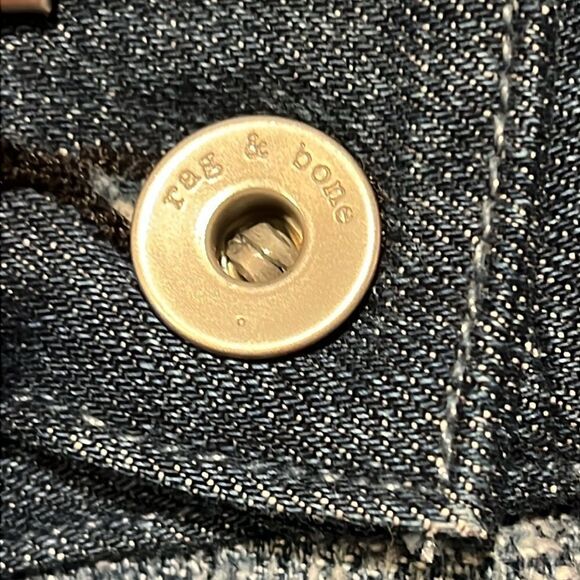 Rag & Bone Marina Textured Blue Indigo‎ Wrap Denim Mini Skirt Size 6 - Picture 5 of 13